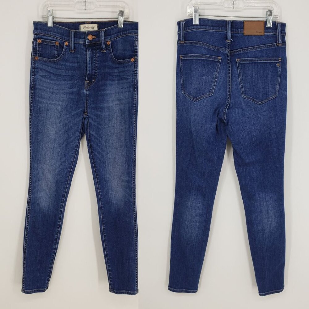 Madewell 10" High Rise Skinny Jeans 26 Women's Stretch Medium Wash Blue Denim